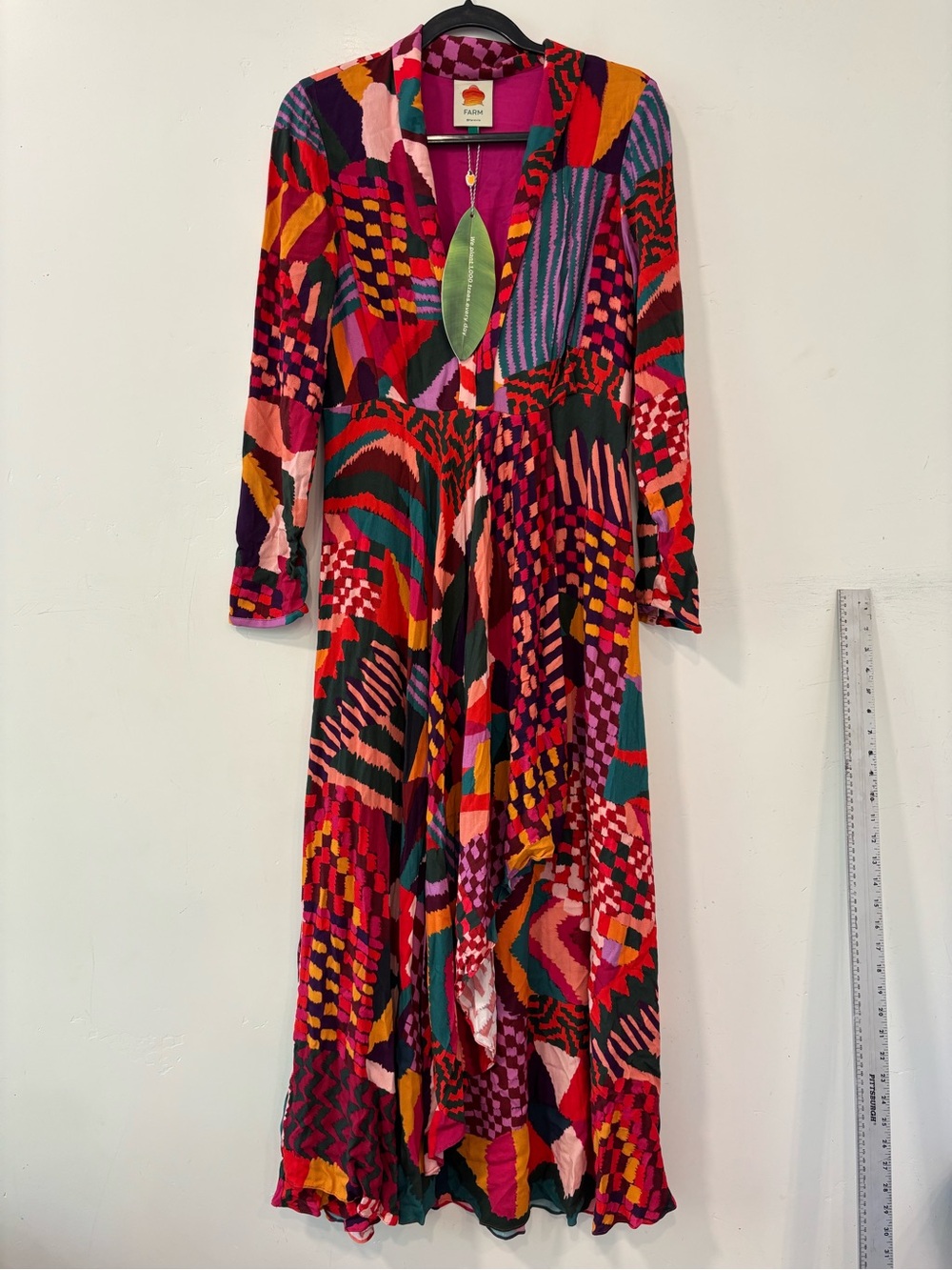 FARM Rio Multicolor Abstract Print Maxi Dress